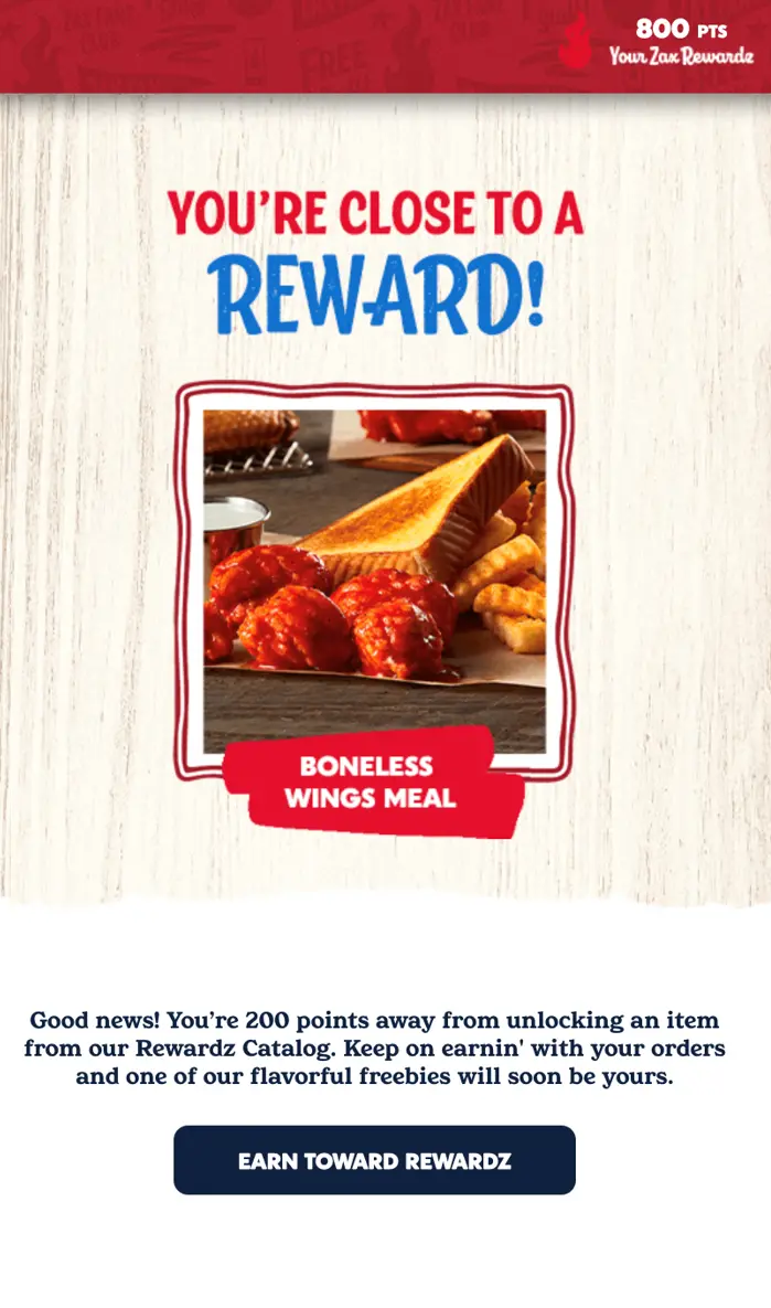 You're close to a reward!